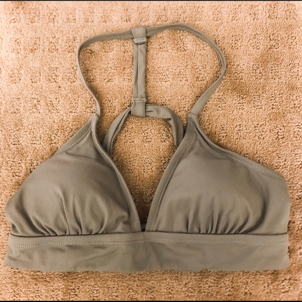 Olive Green Halter Bikini Top
